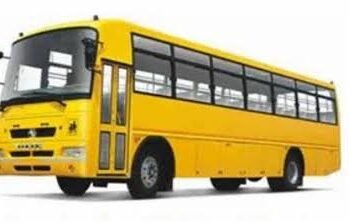 ಲಾರಿಗೆ ಗುದ್ದಿದ ಶಾಲಾ ಬಸ್